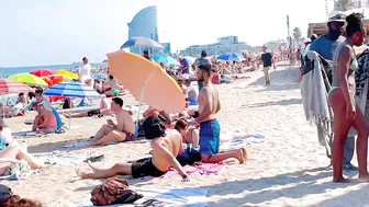 Barcelona beach walk, beach Barceloneta/ walking Spain best beaches