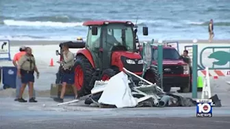 Beachgoers were hurt on a Florida beach after a car drove onto the sand