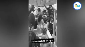 Twerking girls host wild pool party on NYC subway | Viral Video