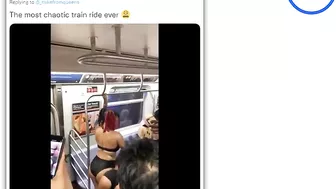 Twerking girls host wild pool party on NYC subway | Viral Video