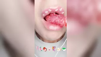 ASMR Eating Pink Emoji Food Challenge TikTok Mashup 2022 Mukbang 먹방