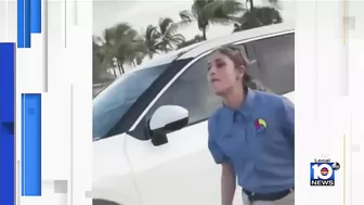 Violent confrontation between a Dania Beach employee and a beachgoer is caught on camera