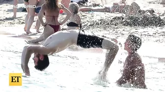 Andrew Garfield Pulls Out Spider-Man-Style STUNTS on the Beach