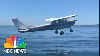 Watch: Small Plane Crashes Into Waters Off Seattle Beach