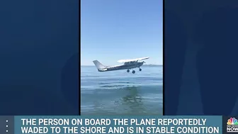 Watch: Small Plane Crashes Into Waters Off Seattle Beach