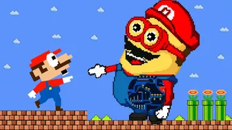 Mario Bros vs the Giant zombie Mario minion maze | Game Animation