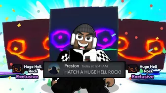 ????When Preston says HATCH A HUGE HELL ROCK in Pet Simulator X (Roblox)