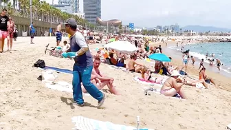 Barcelona beach walk, beach Barceloneta????walking Spain best beaches