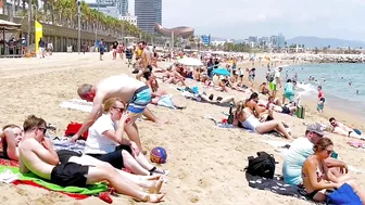 Barcelona beach walk, beach Barceloneta????walking Spain best beaches