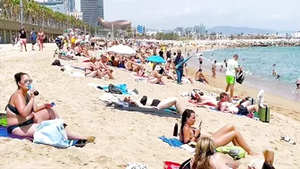 Barcelona beach walk, beach Barceloneta????walking Spain best beaches