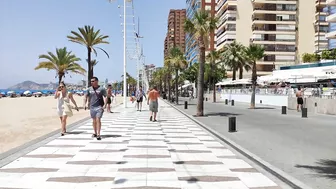 BENIDORM ???????? LEVANTE BEACH JULY 2022 Costa Blanca SPAIN Walking Tour 4K