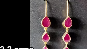 New Models Gold Ruby Jhumkas with Weight | Latest Gold Ruby Jhumkas