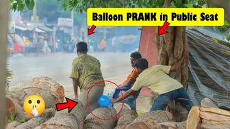 Popping Balloon Blast in Public Seat. PRANK | Viral Popping Balloons Prank Funny Reaction On Public