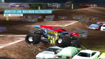 History of CAR CRUSHING in Monster Jam/Monster Truck Games