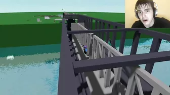 ROBLOX Destroy the bridge and crash the train!