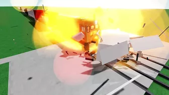 ROBLOX Destroy the bridge and crash the train!