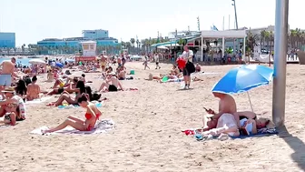 Barcelona beach walk, beach Sant Miquel/walking Spain best beaches