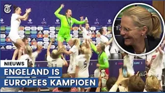 Feestende voetbalvrouwen crashen persconferentie