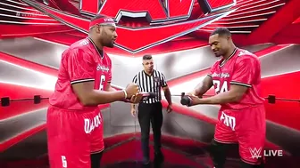 Montez Ford charges in to challenge Seth “Freakin” Rollins to a one-on-one match: Raw, Aug. 1, 2022