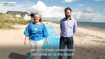 Beach mat rolled out for wheelchair users in Rosslare