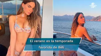 Belinda luce bikini en tonos pastel y causa furor en Instagram