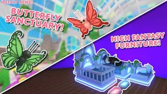 ⏰ LIMITED TIME BUTTERFLY SANCTUARY! ????????‍♂️ High-Fantasy Furniture! ✨Weekly News! Adopt Me on Roblox