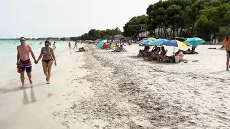 IBIZA Beach Summer - Long Beach Alcudia Amazing Beach Mallorca Island Life Walking 4K Travel Vlog