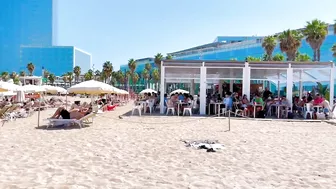 Barcelona beach walk, beach Sant Sebastia/walking Spain best beaches