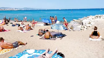 Barcelona beach walk, beach Sant Sebastia/walking Spain best beaches