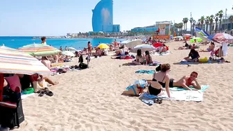 Barcelona beach walk, beach Sant Sebastia/walking Spain best beaches