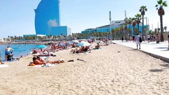 Barcelona beach walk, beach Sant Sebastia/walking Spain best beaches