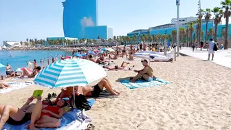 Barcelona beach walk, beach Sant Sebastia/walking Spain best beaches