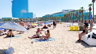 Barcelona beach walk, beach Sant Sebastia/walking Spain best beaches