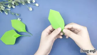 How To Fold A Leaf From Colored Paper | DIY Funny Fingers