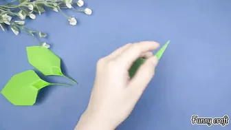 How To Fold A Leaf From Colored Paper | DIY Funny Fingers