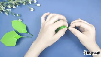 How To Fold A Leaf From Colored Paper | DIY Funny Fingers