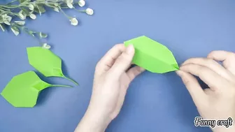 How To Fold A Leaf From Colored Paper | DIY Funny Fingers