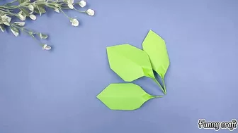 How To Fold A Leaf From Colored Paper | DIY Funny Fingers