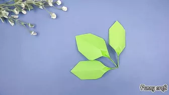 How To Fold A Leaf From Colored Paper | DIY Funny Fingers