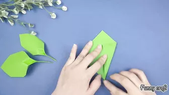 How To Fold A Leaf From Colored Paper | DIY Funny Fingers