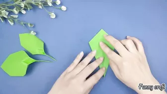 How To Fold A Leaf From Colored Paper | DIY Funny Fingers