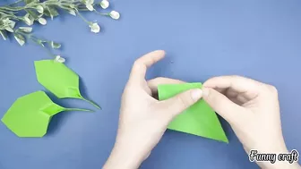 How To Fold A Leaf From Colored Paper | DIY Funny Fingers