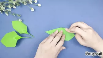 How To Fold A Leaf From Colored Paper | DIY Funny Fingers