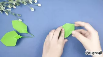 How To Fold A Leaf From Colored Paper | DIY Funny Fingers