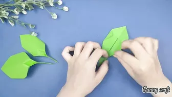 How To Fold A Leaf From Colored Paper | DIY Funny Fingers