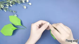 How To Fold A Leaf From Colored Paper | DIY Funny Fingers