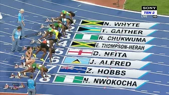 Women's 100M Final Commanwealth Games 2022 Birmingham Thompson Herah Won Gold