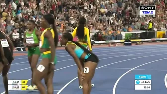 Women's 100M Final Commanwealth Games 2022 Birmingham Thompson Herah Won Gold