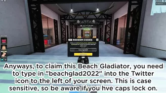 NEW TDS CODE SKIN - BEACH GLADIATOR SKIN SHOWCASE & CODE - Tower Defense Simulator