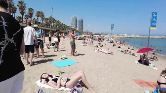 ???????? BARCELONA (SPAIN) ????️ Barceloneta Best Beach Walk Tour 4K